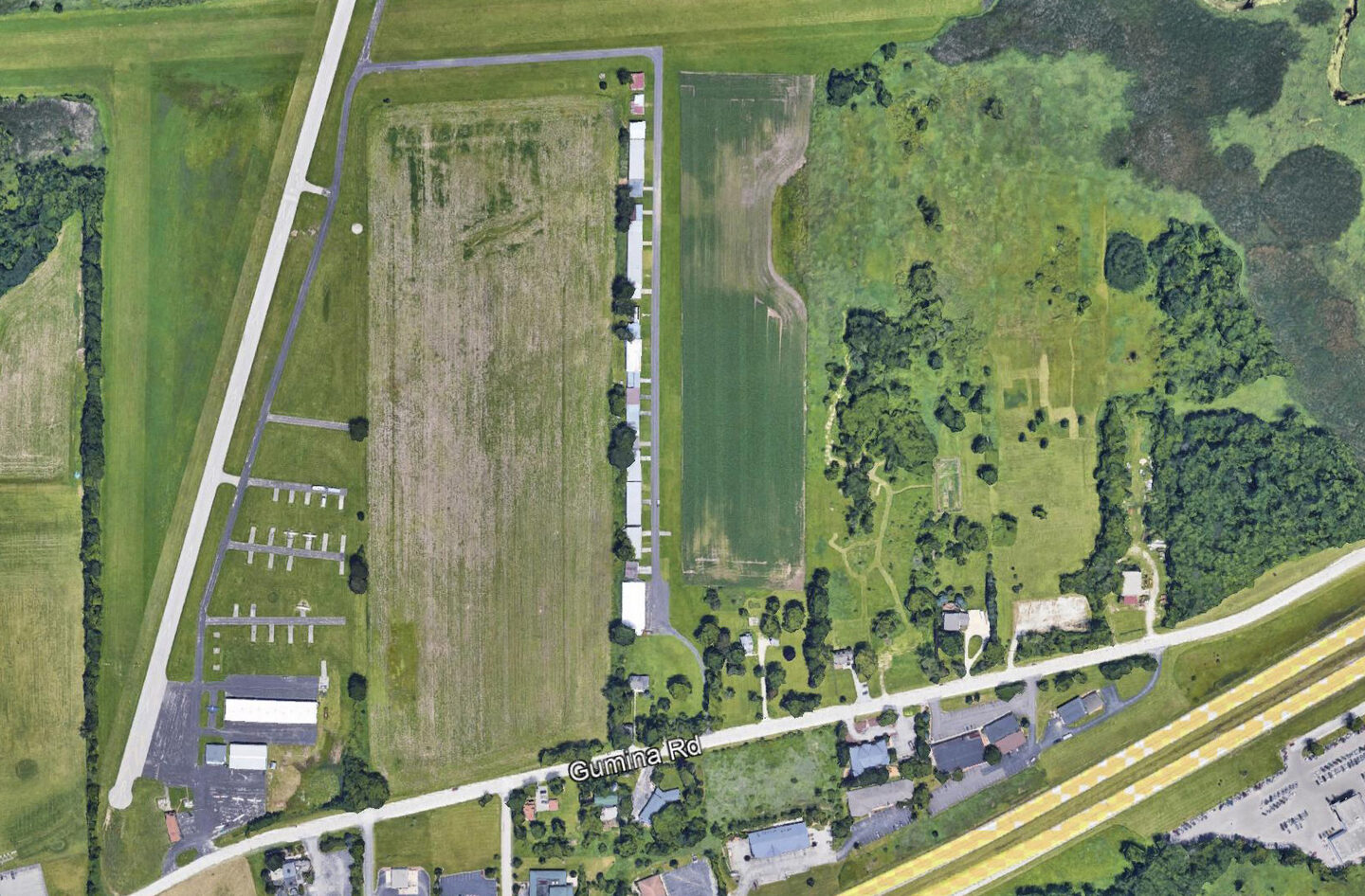 Aerial satellite view of NorthBrook Commerce Center 26-acre site in Brookfield, WI